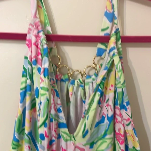 Lilly Pulitzer, romper, NWT, Grove Garden, size L, - Picture 4 of 8